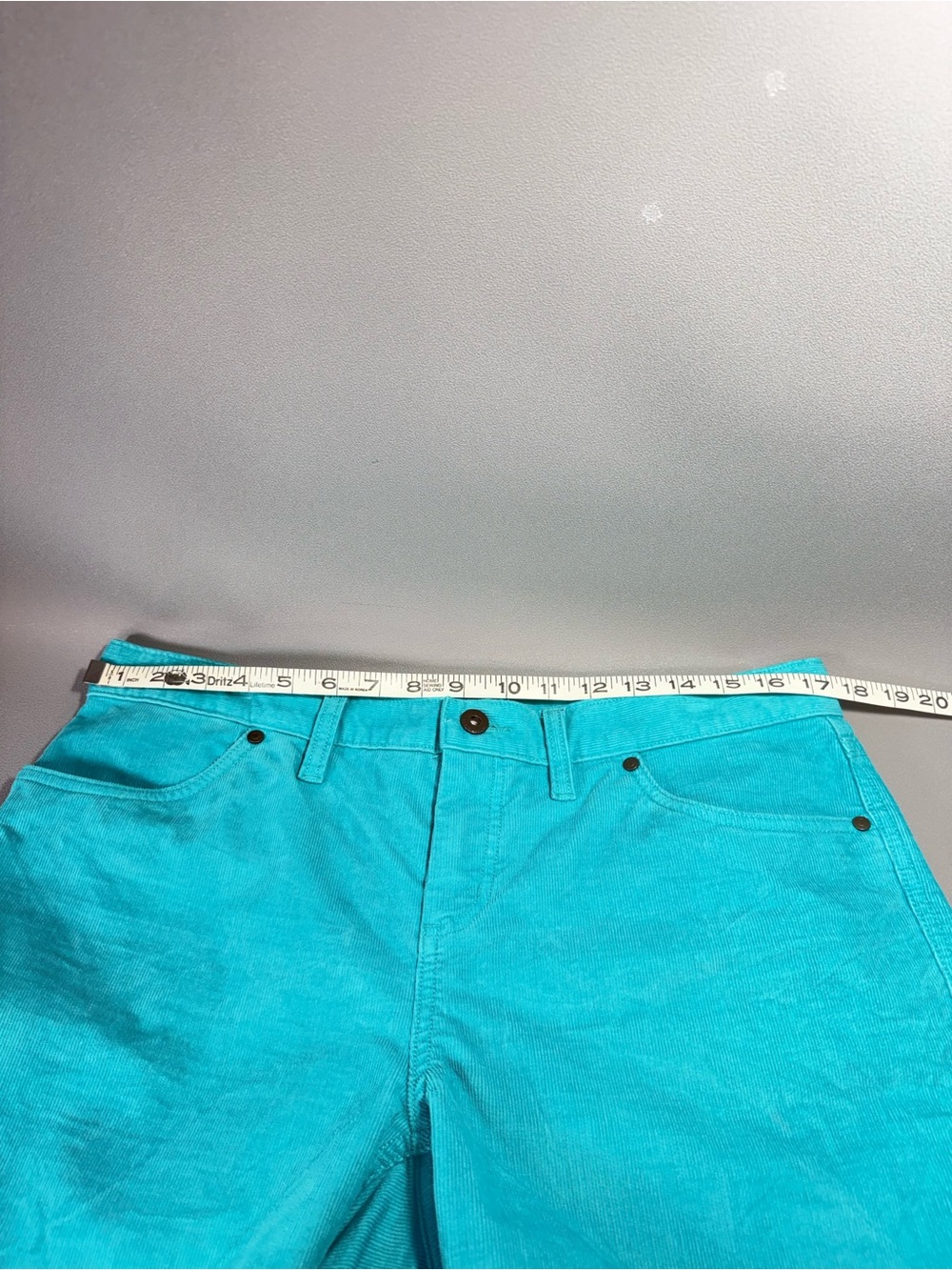 CARVE DESIGN Bright Turquoise Cotton Blend Corduroy Shorts - Picture 10 of 12